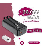 Kensa Neffo 30000 mAh Dijital Göstergeli Type C - USB Powerbank Siyah
