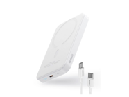 Baseus 5000 mAh Hızlı Şarj Mıknatıslı USB C Powerbank Beyaz