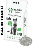 Magicsand Topaklanan İnce Taneli Aktif Karbonlu Bentonit Kedi Kumu 20 lt