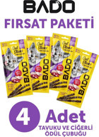 Bado Sticks Ciğerli-Tavuklu Yetişkin Kedi Ödül Maması 60 gr