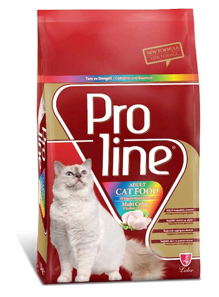 Proline Renkli Taneli Tavuklu Tahıllı Yetişkin Kuru Kedi Maması 1.5 kg