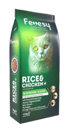 Fevesy Pirinçli-Tavuklu Tahıllı Yetişkin Kuru Kedi Maması 15 kg