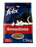 Felix Kattenvoer Sensations Sığır Etli-Tavuklu Yavru Kuru Kedi Maması 7.5 kg