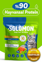 Solomon Hypoallergenıc Somonlu Az Tahıllı Yetişkin Kuru Kedi Maması 1.5 kg