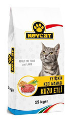 Keycat Kuzu Etli Tahıllı Yetişkin Kuru Kedi Maması 15 kg