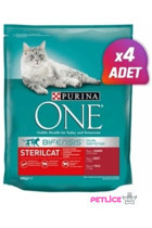 Purina One Sterilcat Kuzu Etli Kısırlaştırılmış Az Tahıllı Yetişkin Kuru Kedi Maması 4x800 gr