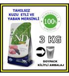 N&d Kuzu Etli-Yaban Mersinli Tahılsız Yetişkin Kuru Kedi Maması 3 kg