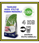 N&d Kuzu Etli-Yaban Mersinli Tahılsız Yetişkin Kuru Kedi Maması 4 kg