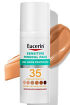 Eucerin Sensitive Renkli 35 Faktör Hassas Ciltler İçin Nemlendirici Yağsız Suya Dayanıklı Yüz Güneş Kremi 50 ml