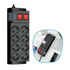 Winboss 8'li Soket Kablolu 2 m 3'lü USB Çiftli Akım Korumalı Priz
