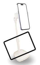 Buffer Ayarlanabilir Ayaklı Masa-Masa Üstü Tablet Standı Beyaz