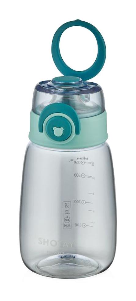 Shotay Pipetli Mavi Tritan Okul Çocuk Matara 480 ml