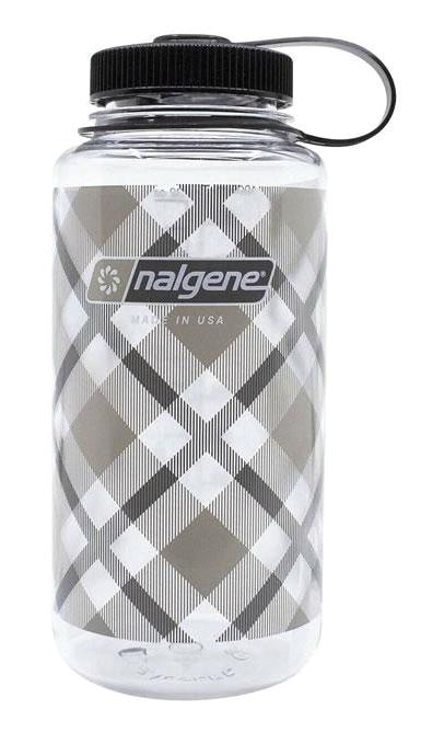 Nalgene Wide Mouth Beige Plaid Siyah Plastik Matara 1 lt