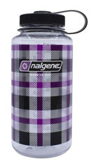 Nalgene Wide Mouth Purple Plaid Çok Renkli Plastik Spor Matara 1 lt