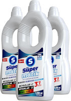 Süpermatik 3'ü 1 Arada Renkli ve Beyazlar İçin 24 Yıkama Sıvı Deterjan 3x1.2 lt