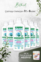 U Green Clean Sensitive Renkli ve Beyazlar İçin 20 Yıkama Sıvı Deterjan 6x1 lt