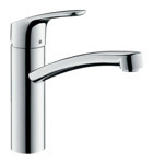 Hansgrohe Focus 160 Aplike Çift Girişli Aç Kapa Eviye Bataryası Gümüş