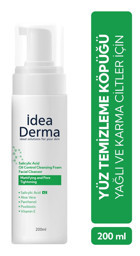 İdea Derma Salisilik Asit Alkolsüz Tüm Ciltler Su Bazlı Yüz Yıkama Köpüğü 200 ml