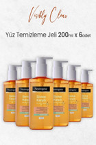 Neutrogena Visibly Clear Alkolsüz Tüm Ciltler Su Bazlı Yüz Temizleme Jeli 6x200 ml