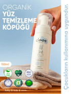 Clooe Organik Alkolsüz Tüm Ciltler Su Bazlı Yüz Temizleme Köpüğü 150 ml