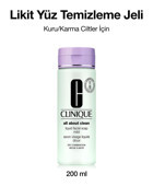 Clinique All About Alkolsüz Kuru ve Karma Ciltler Su Bazlı Yüz Temizleme Jeli 200 ml