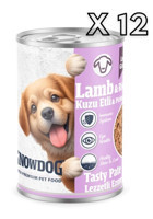 Snow Dog Premium Kuzu Etli Kıyılmış Yavru Köpek Maması 400 gr 12'li