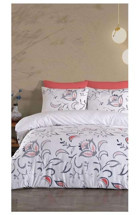 Jolly Home Pamuk 4 Mevsim 200x220 cm Çarşaflı Çiçekli Çift Kişilik Nevresim Takımı Çok Renkli
