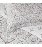 Taç Cassandra Saten 4 Mevsim 200x220 cm Çarşaflı Fitilli Çift Kişilik Nevresim Takımı Gri