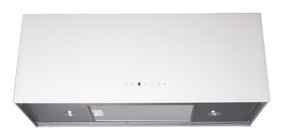 Alveus Diamond 190 W 650 m³ Emiş Gücü 60 cm Paslanmaz Çelik Karbon Filtreli Bacalı Ada Tipi Davlumbaz Beyaz