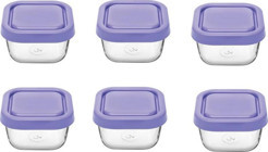 Paşabahçe Snowbox Kare Cam-Plastik Saklama Kabı 6x275 ml