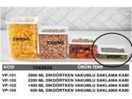 Vip Ahmet Dikdörtgen Plastik Saklama Kabı 4x600 ml