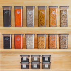 Porsima Set Kare Plastik Saklama Kabı 4x600 ml-4x1.3 lt-4x1.9 lt