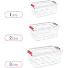 Smartware Smart Box Dikdörtgen Plastik Saklama Kabı 3x1 lt-2 lt-3 lt