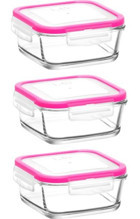 Lav Fresco Kare Cam-Plastik Saklama Kabı 3x375 ml