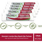Florex Jumbo Boy 80x110 cm Çöp Poşeti 5x10 Adet Siyah