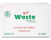 Sa Waste Büyük Boy 65x80 cm Çöp Poşeti 50x10 Adet Mavi