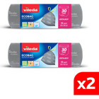 Vileda Büzgülü Orta Boy 55x55 cm Çöp Poşeti 2x15 Adet Gri