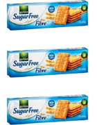 Gullon Sugar Free Tam Buğdaylı Bisküvi 3x170 gr