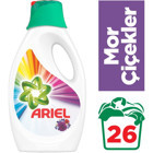 Ariel Mor Çiçekler Renkliler İçin Konsantre 26 Yıkama Sıvı Deterjan 1.3 lt