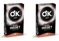 Okey Ultra Hisset Vanilyalı Aromalı Ultra İnce Prezarvatif 2x10'lu