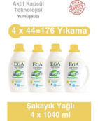 Ega Softener Sensitive Konsantre Şakayık 44 Yıkama Yumuşatıcı 4x1 lt