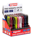 Bigpoint Trio Silgili Metal Metalik Renkli 0.5 mm - 0.7 mm Uçlu Versatil Kalem 48 Adet