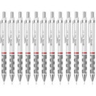Rotring Tikky Silgili Metal Metalik Beyaz 0.7 mm Uçlu Versatil Kalem 12 Adet