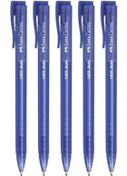 Faber-Castell 1425 Auto Plastik Tek Renkli 1.0 mm Mavi 5'li Tükenmez Kalem
