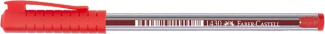 Faber-Castell 1430 Plastik Tek Renkli 0.7 mm Kırmızı 10'lu Tükenmez Kalem