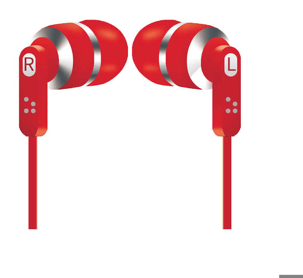 Zore ER02 Silikonsuz Mikrofonlu 3.5 mm Jak Kablolu Kulaklık Kırmızı