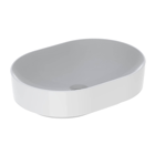 Geberit Variform Tekli 55 cm Seramik Tezgah Üstü Oval Lavabo Beyaz