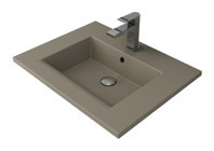 Bocchi Milano Tekli 60 cm Seramik Tezgah Üstü Çanak Lavabo Mat Kaşmir