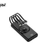 Hejaron WereWolf 10000 mAh Hızlı Şarj Dijital Göstergeli Kablosuz Powerbank Siyah