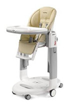 Peg Perego Paloma Alüminyum 5 Noktalı Emniyet Kemeri 20 kg Kapasiteli Tekerlekli Tepsili Oturaklı Yükselticili Mama Sandalyesi Bej